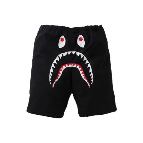 A BATHING APE Shark Series Черные Мужские Повседневные Шорты