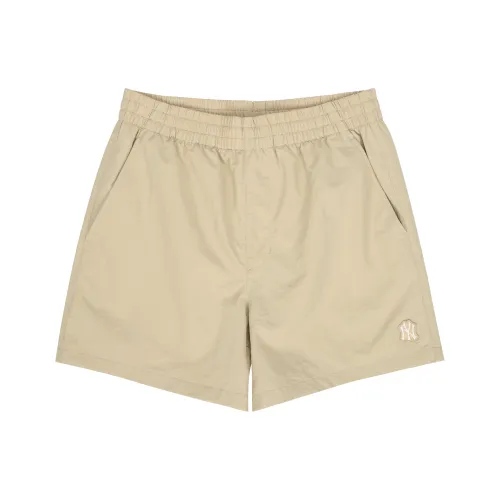 Шорты MLB Base Logo Casual Унисекс Бежево-Желтые