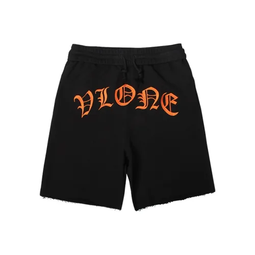 VLONE Gothic Alphabet Series Черные Унисекс Повседневные шорты