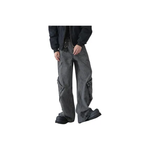 MASHAO Карго Брюки Мужские Черные Серые