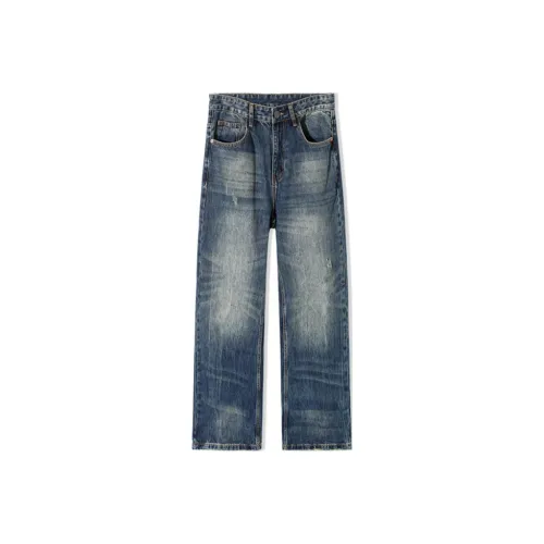 ALL IN Джинсы Мужские Винтажные Синие