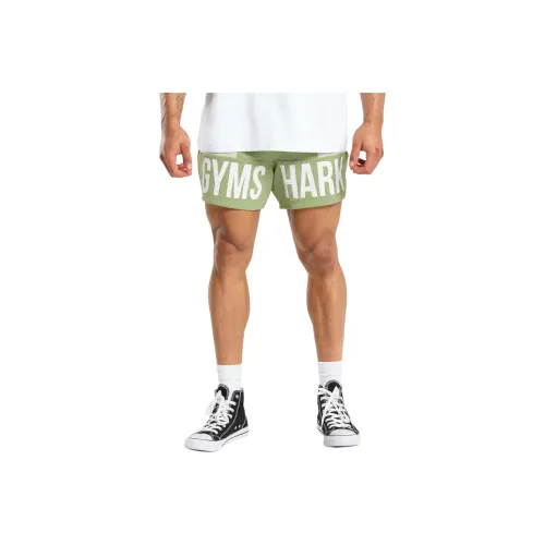 GYMSHARK BRANDMARK Сетка 5' Шорты Повседневные шорты Мужской Зеленый