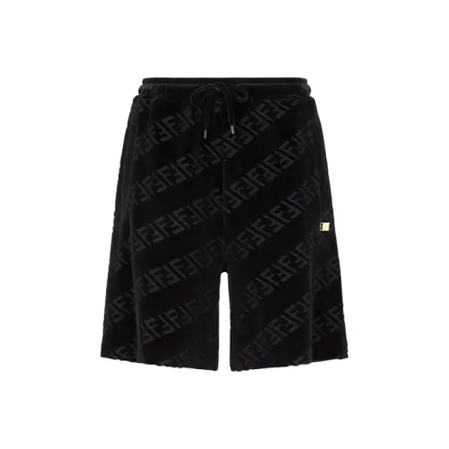 FENDI Мужские Повседневные Шорты Черные