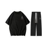 Комплект (Черный топ + Черные штаны)