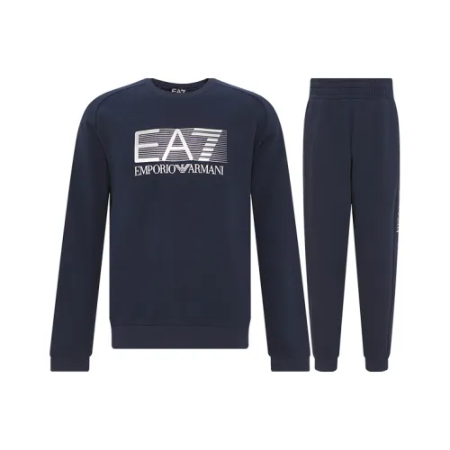 EMPORIO ARMANI EA7 FW22 Повседневная Спортивная Одежда Мужская Темно-Синий