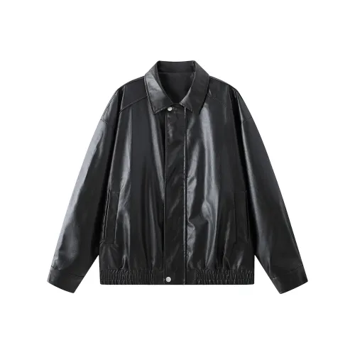 LA'T.WEEKEND Кожа Куртка Унисекс