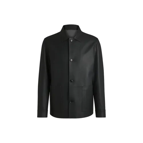 Hugo Boss Кожа Куртка Мужская Черная