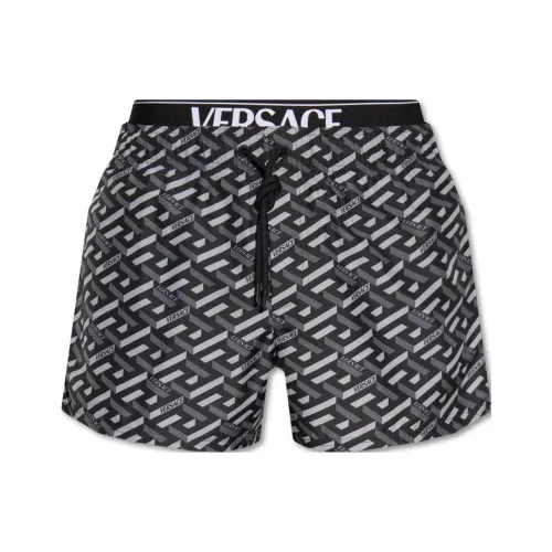 VERSACE SS23 Пляжные шорты Мужские Черные