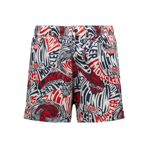 MONCLER Мужские плавательные шорты красного и синего цвета