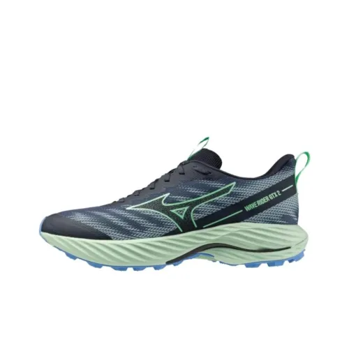 Mizuno Wave Rider Gtx 2 Противоскользящий Устойчивый к истиранию Низкий Топ Повседневные Беговые кроссовки Мужские Синие