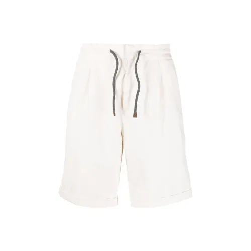 BRUNELLO CUCINELLI Белые Мужские Повседневные Шорты