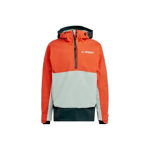 Adidas Terre SKI Топ Мужской Half Impact Оранжевый Темно-зеленый Льняной зеленый