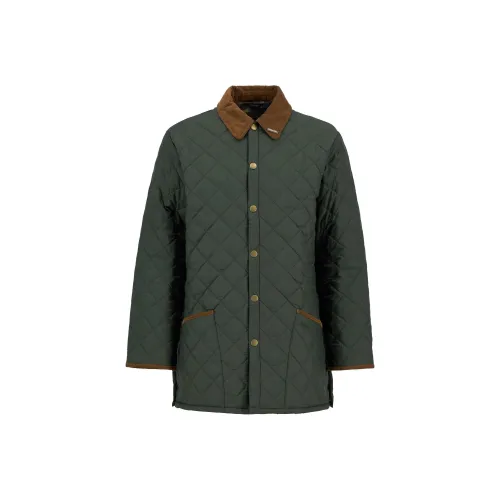 BARBOUR Оливковый Мужской Пуховик