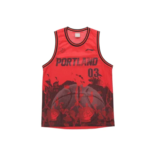 LINING Спорт Коллекция Баскетбол Баскетбольная Джерси Мужская Яркий Неон