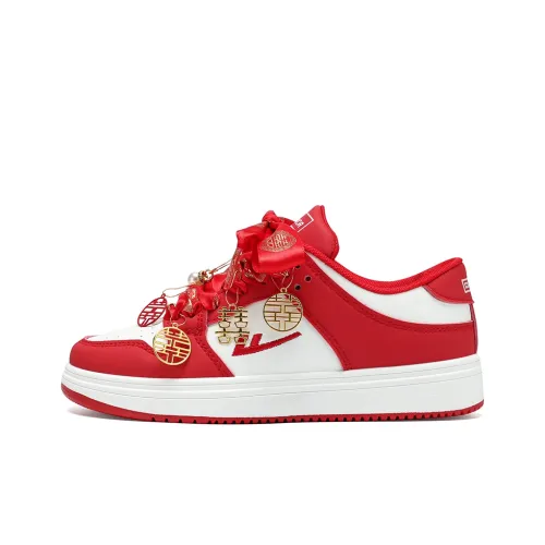 Warrior Slip-Resistant Abrasion-Resistant Low-Top Skateboard Shoes Unisex Holiday Red Warrior Slip-Resistant Abrasion-Resistant Низкие Кроссовки для Скейтбординга Унисекс Праздничный Красный