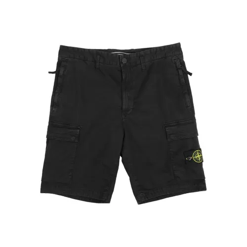 STONE ISLAND Черные Мужские Повседневные Шорты