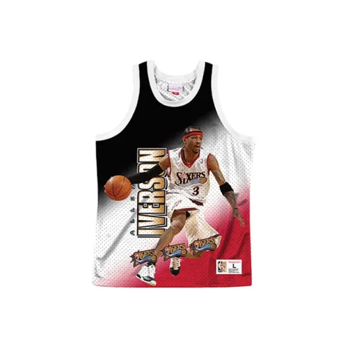 MITCHELL NESS Баскетбольная Джерси Унисекс Красная Черная