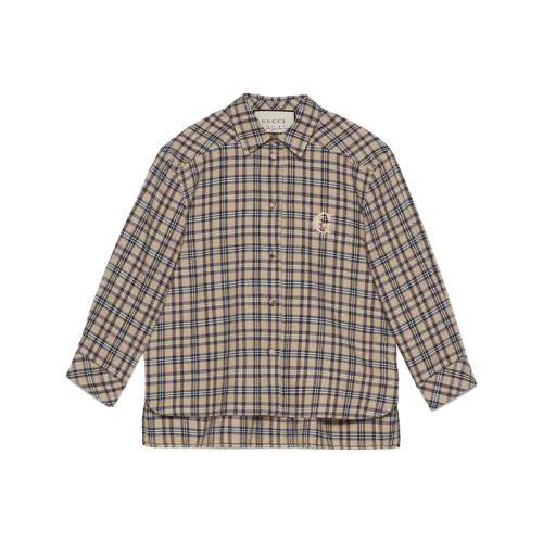 GUCCI Бежево-синие Женские Короткие Топы