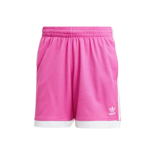 Adidas Originals Mock Eyelet Adicolor Mock Eyelet Шорты Повседневные шорты Мужской Полупрозрачный Фуксия