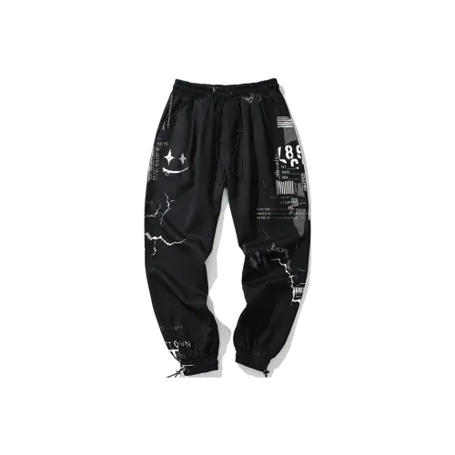 SANSYAS Черные Унисекс Повседневные Брюки