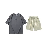 Комплект (Топ Stone Серый + Штаны Желтого Грязи)