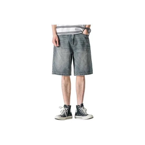 WOOD SOON Джинсовые шорты Мужские Ностальгический синий