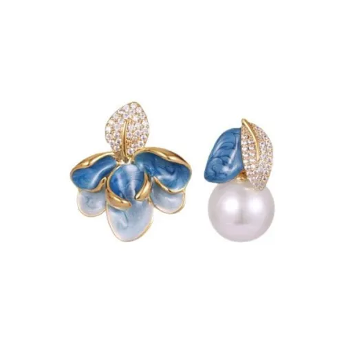 ZWU Циркон PEARLS Серьги-гвоздики Женские