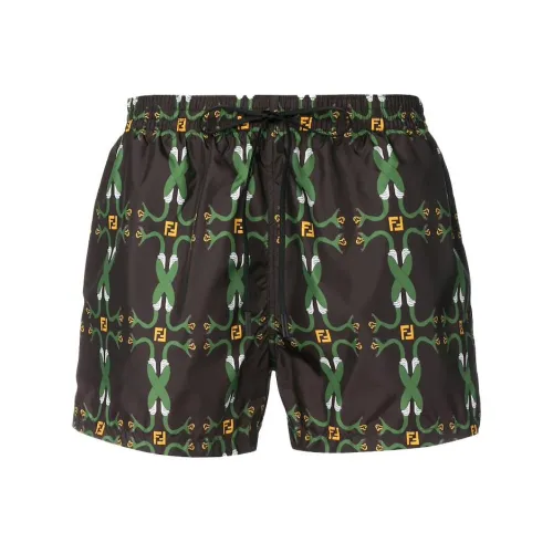 FENDI SS23 Пляжные шорты Мужские Черные