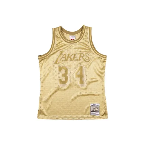 MITCHELL NESS Баскетбольная Джерси Унисекс Золотая