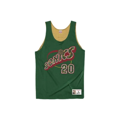 Mitchell Ness Зеленый Мужской баскетбольный топ