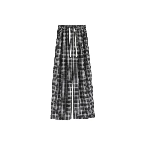 GDRX Повседневные брюки Унисекс Черная клетка