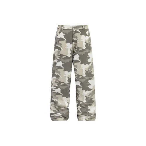 8FF Повседневные брюки Унисекс Rilong Камуфляж Белый