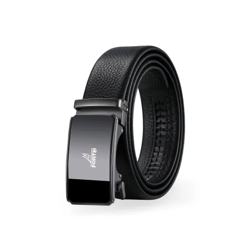 FORTEI Ремни из коровьей кожи Мужской Черный 3,5 см