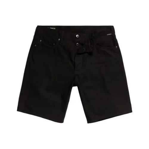 г Звезда Сырой Деним Шорты Мужские Черные