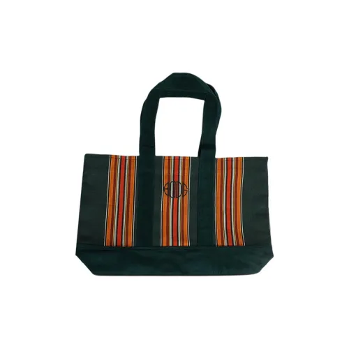 BODE Хлопок Тоут Сумка Сумка для покупок Сумка на плечо Мужская Зеленая и Многоцветная