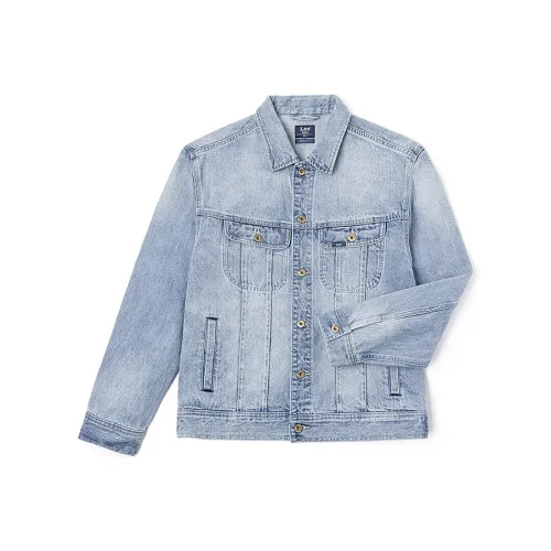 Lee совместный бренд модель SS25 Деним Куртка Мужская Светло-Синяя