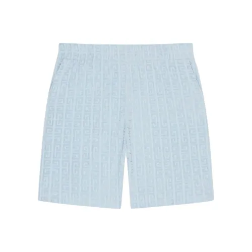 GIVENCHY Бермуды In 4G Хлопок Товарный Повседневные Шорты Мужские Небесно-Синий