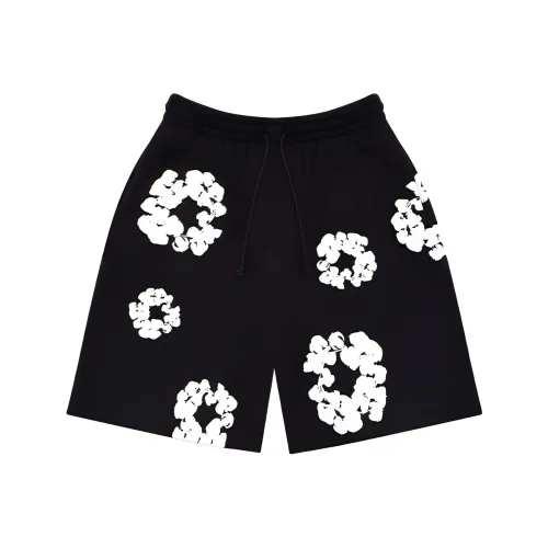 Denim Tears Cotton Wreath Series Черные Унисекс Повседневные шорты