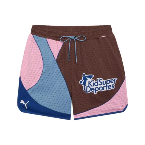 PUMA x KIDSUPER Повседневные шорты Мужские Коричневые