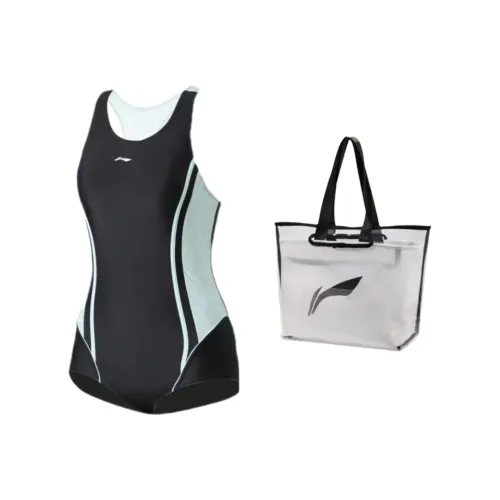 Лайнер Купальник Комплект Женский Черный Зеленый