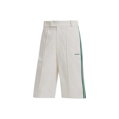 Adidas Originals 80s На пуговицах 11 Дюйм BERMUDA Повседневные шорты Мужской Нефритовый Белый