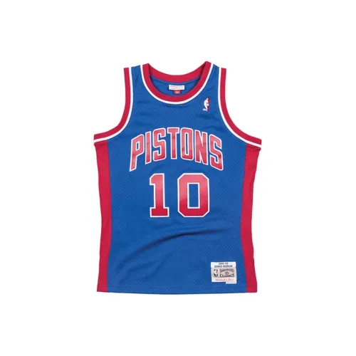 Mitchell Ness Синий Мужская баскетбольная футболка