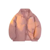 Розовый пуховик из хлопка