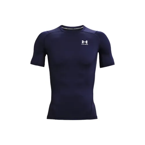 Under Armour HeatGear Темно-синий Синий Мужская Спортивная Одежда