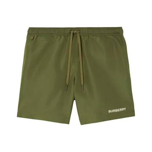 Burberry Оливково-зеленые Мужские Повседневные Шорты