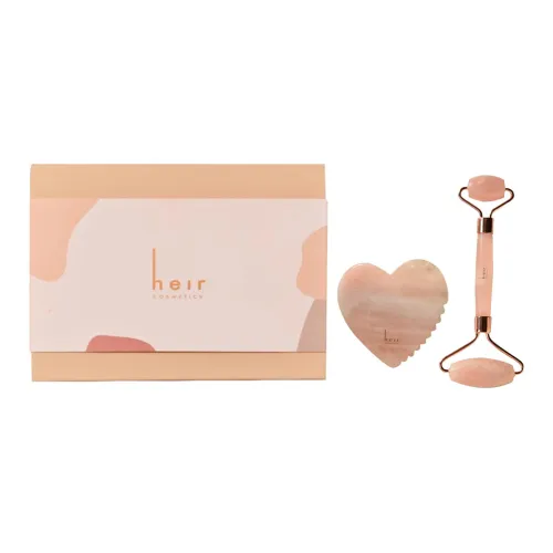 Heir Розовый кристалл Набор для массажа лица Подъемный WHEEL+Gua Sha Board