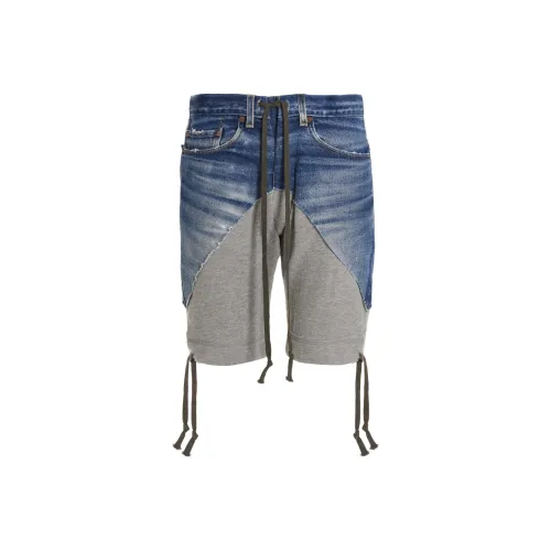 GREG LAUREN Blue Men's Casual Shorts GREG LAUREN Синий Мужские Повседневные Шорты