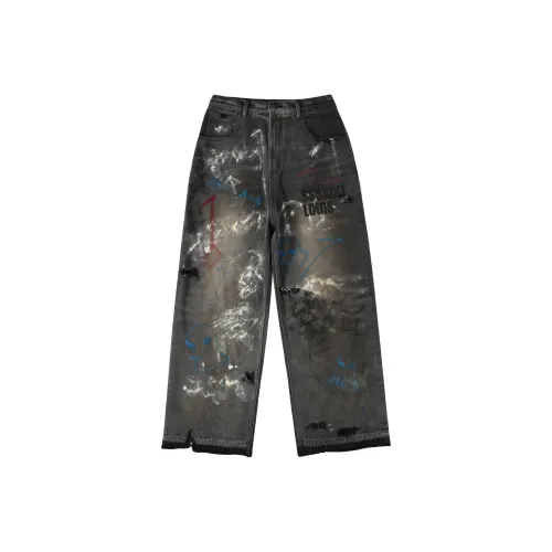 SSSAINT LOUIS Черные Унисекс Повседневные Брюки