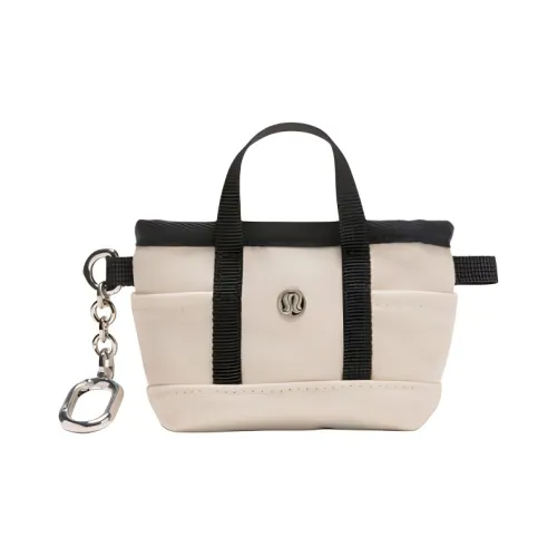 lululemon Хлопок Монета Кошелек Экстра мини Унисекс Натуральный и Черный