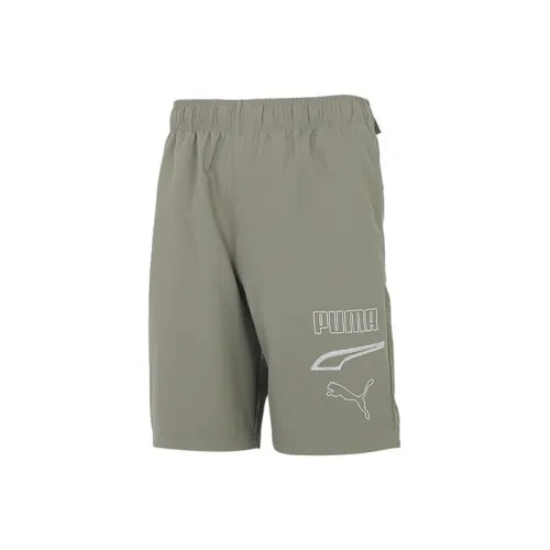 PUMA Серый Зеленый Мужские Спортивные Шорты